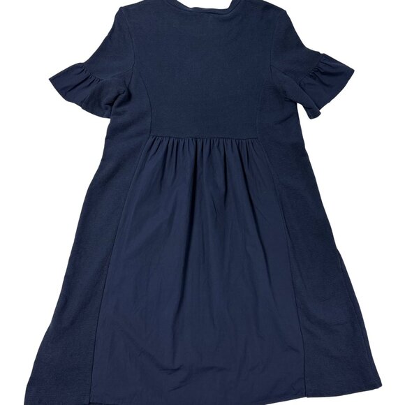 MEDIUM English Factory Solid Navy Blue Mini Dress Nordstrom - Picture 5 of 9